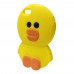 iPhone SE 5 5s - 3D Silicone Soft Protective Phone Cover Case - Yellow Duck